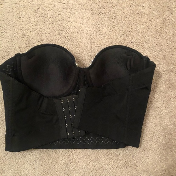 Pearl-encrusted strapless bustier top - Picture 2 of 2